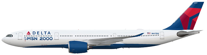 Delta A330-900 MSN 2000