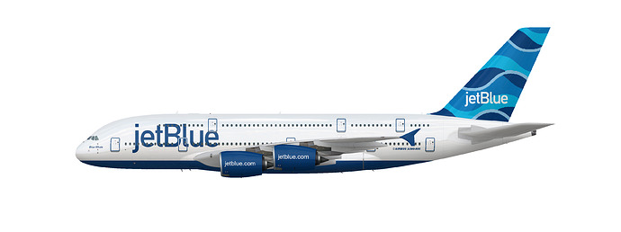 JetBlue Streamers A380-800