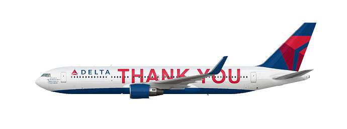 Delta Thank You 767-300
