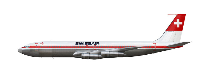 Swissair Old 707-320B