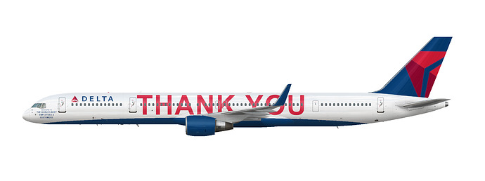 Delta Thank You 757-300