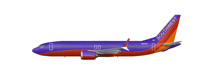 Southwest Canyon Blue 737 MAX 8