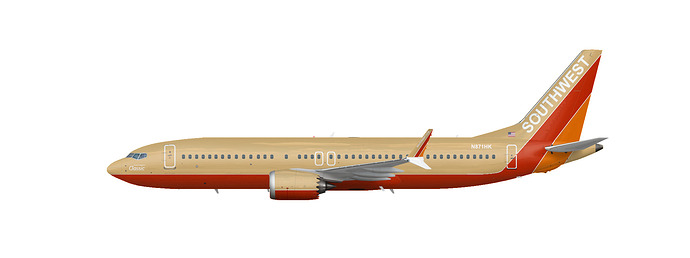 Southwest Desert Gold 737 MAX 8 {Southwest Classic}
