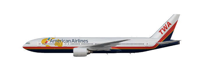 American TWA Retro 777-200ER