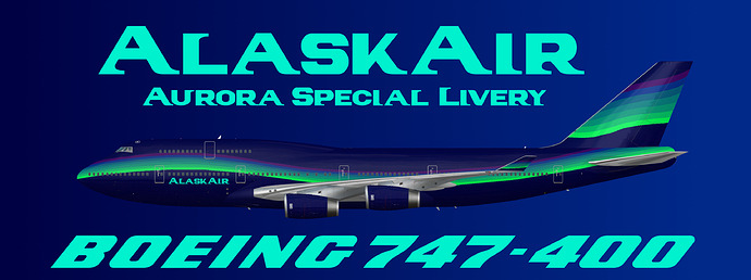 AlaskAir Aurora 747-400