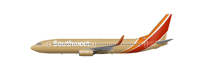 Southwest Desert Gold Heart 737-800